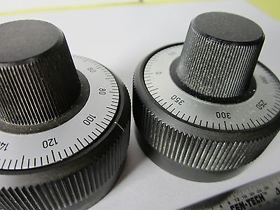 LOT 2 EA OPTICAL MICROSCOPE PART KNOBS ZEISS GERMANY OPTICS BIN#C8-06