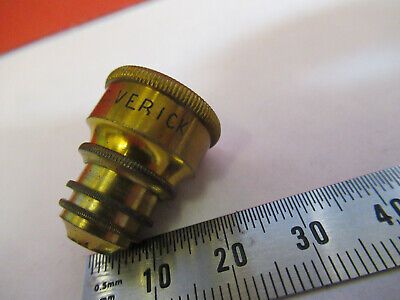 ANTIQUE BRASS VERICK OBJECTIVE FRANCE MICROSCOPE PART AS PICTURED &F6-B-20