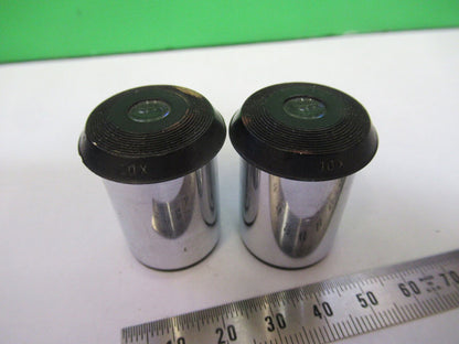 BAUSCH LOMB EYEPIECE PAIR 10X OPTICS MICROSCOPE  PART AS PICTURED #H9-C-13