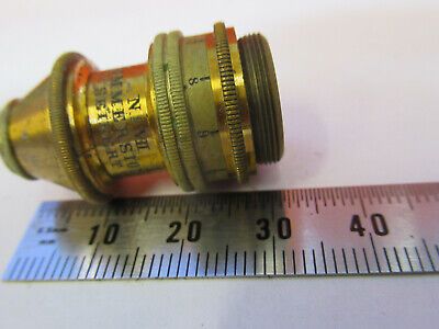 ANTIQUE BRASS SEIBERT GERMAN OBJECTIVE "VII" MICROSCOPE PART AS PICTURED F6-B-97