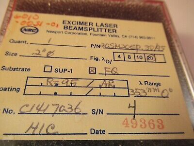 NRC OPTICAL LENS LASER OPTICS AS PICTURED &19-B-19