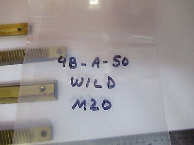 WILD HEERBRUGG SWISS M20 ASSORTED GEAR + DOVETAIL MICROSCOPE PART AS PIC 4B-A-50