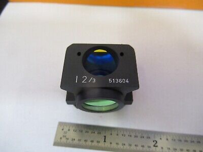 LEITZ GERMANY CUBE I2/3 513604 FLUOR MICROSCOPE PART OPTICS AS PICTURED &85-B-41