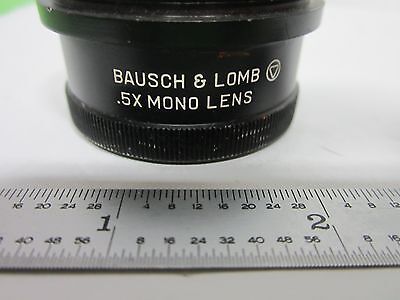 MICROSCOPE PART BAUSCH LOMB 0.5X OBJECTIVE STEREO OPTICS AS IS BIN#R7-06ii