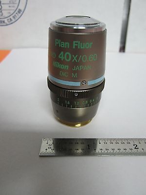 OPTICAL MICROSCOPE NIKON FLUOR OBJECTIVE DIC 40X INFINITY OPTICS BIN#B2-C-98