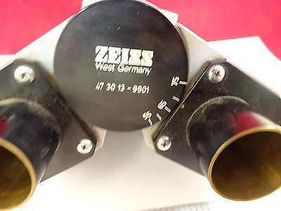 MICROSCOPE PART ZEISS GERMANY HEAD OPTICS  AS IS BIN#E2-A-10