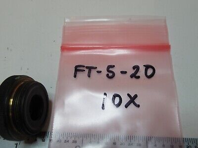 OLYMPUS 10X OBJECTIVE OPTICS MICROSCOPE PART AS PICTURED &FT-5-20