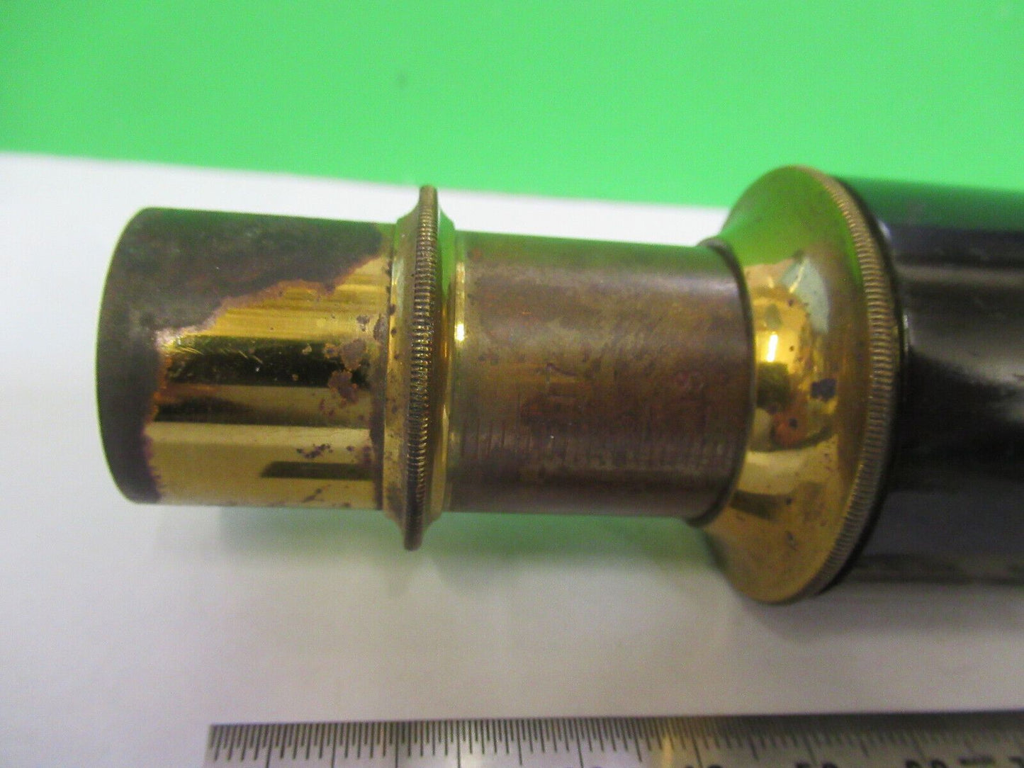 ANTIQUE  WATSON LONDON BRASS TUBUS + NOSEPIECE MICROSCOPE PART AS PIC S2-C-06