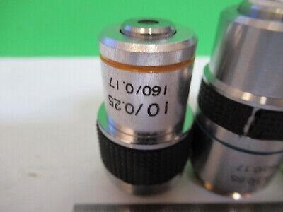 LOT 3 EA 10X 40X 100X /160 LENSES OBJECTIVE MICROSCOPE PART AS PICTURED &R7-B-12