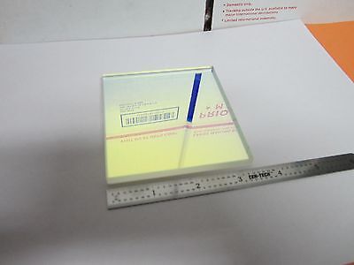 OPTICAL  LARGE COATED GLASS FILTER LASER OPTICS AS IS BIN#45-26