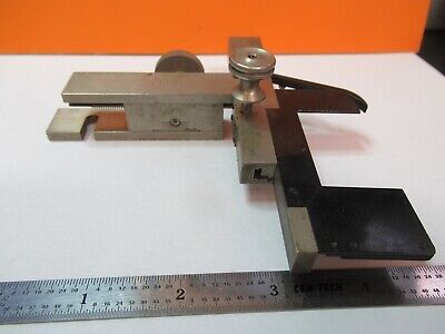 ANTIQUE ERNST LEITZ STAGE CLIPS MICROMETER XY MICROSCOPE AS PICTURED &7B-B-66