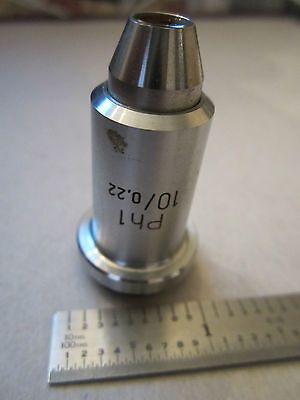 MICROSCOPE OPTICS OBJECTIVE PH1 10X CARL ZEISS GERMANY AS IS chipped BIN#RED