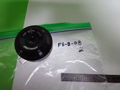 MICROSCOPE PART UNITRON EYEPIECE ZOOM 10X 20X OPTICS #F5-B-08