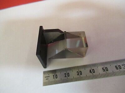 OPTICAL MOUNTED GLASS PRISM ASSEMBLY MICROSCOPE PART AS PICTURED &B1-B-10