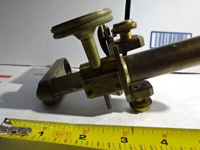 ANTIQUE 1880's BRASS MATTHEWS LONDON FRAME TABLE MICROSCOPE PART AS IS &96-02