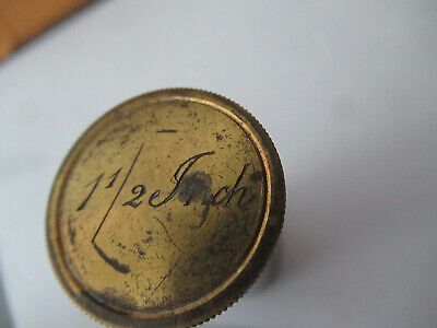 ANTIQUE BRASS ENGLAND EMPTY CAN of OBJECTIVE MICROSCOPE PART AS PICTURED F3-A-09