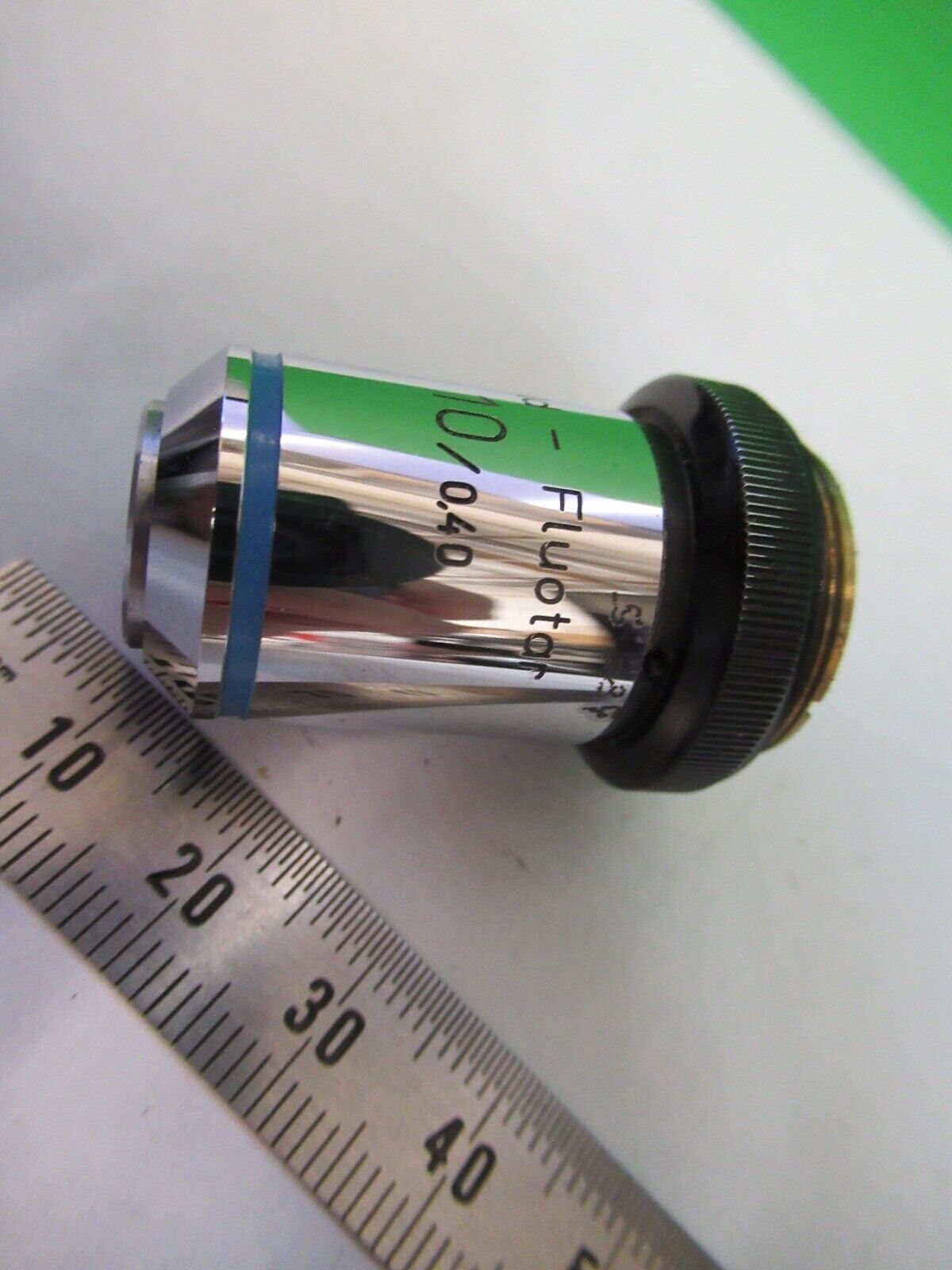 WILD HEERBRUGG SWISS FLUOTAR OBJECTIVE 10X MICROSCOPE PART AS PICTURED W4-B-14