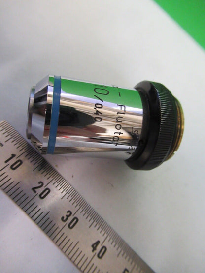 WILD HEERBRUGG SWISS FLUOTAR OBJECTIVE 10X MICROSCOPE PART AS PICTURED W4-B-14