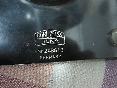 ANTIQUE CARL ZEISS JENA NR. 24861 MICROSCOPE 3 OBJECTIVE  WOOD BOX