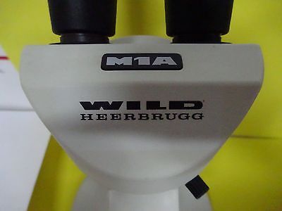 WILD HEERBRUGG M1A STEREO OPTICAL MICROSCOPE  SWISS OPTICS BIN#LOBB