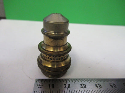 ANTIQUE BRASS BAUSCH LOMB OBJECTIVE 1.9mm MICROSCOPE PART AS PICTURED G5-A-53