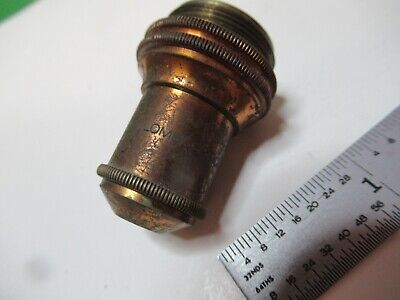 ANTIQUE BRASS BAUSCH LOMB OBJECTIVE 16mm MICROSCOPE PART AS PICTURED &17-A-26