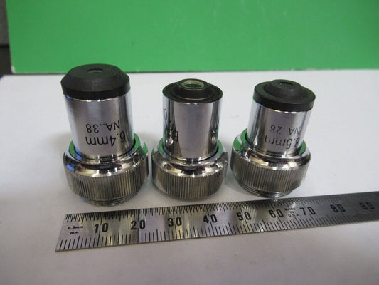 LOT GENERIC OBJECTIVE LENSES RMS MICROSCOPE PART AS PICTURED W1-B-08