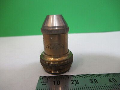 ANTIQUE BRASS REICHERT AUSTRIA OBJECTIVE MICROSCOPE PART AS PICTURED &Q9-A-18