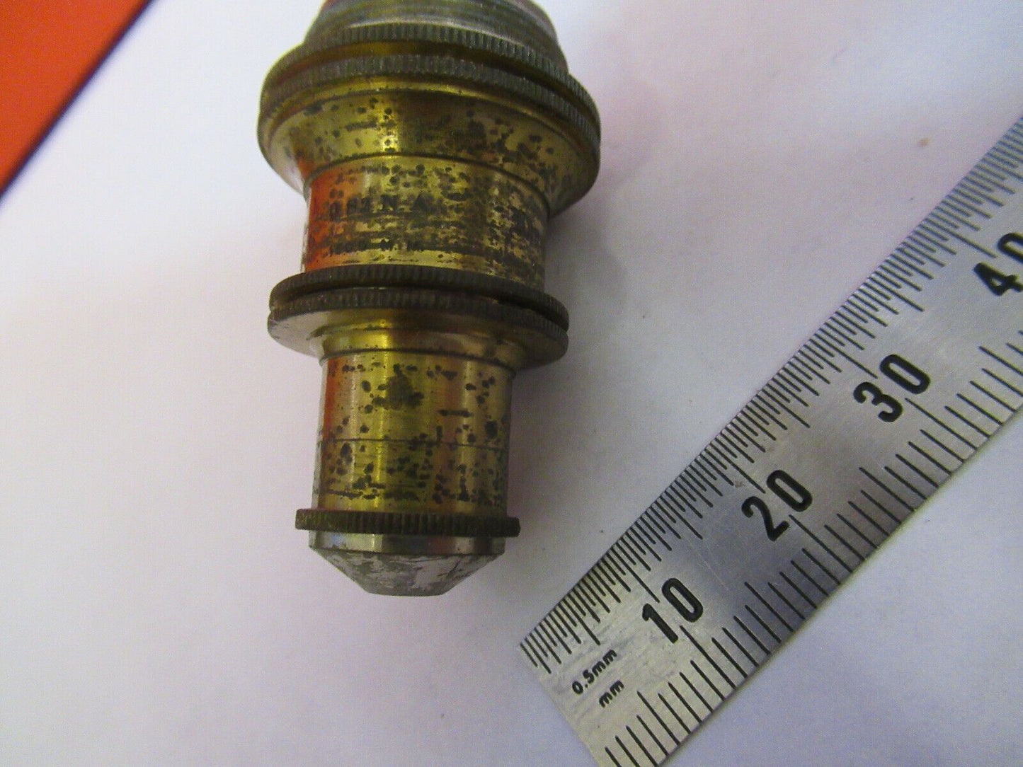 BAUSCH LOMB ANTIQUE BRASS OBJECTIVE MICROSCOPE PART AS PICTURED  Q3-B-13