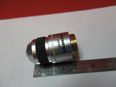 OLYMPUS JAPAN 10X /160 OPTICS OBJECTIVE MICROSCOPE PART AS PICTURED &Q1-A-70