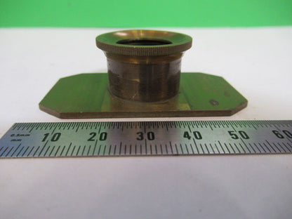 ANTIQUE BRASS COMPRESSOR STAGE  FRANCE MICROSCOPE PART AS PICTURED &83-FT-07