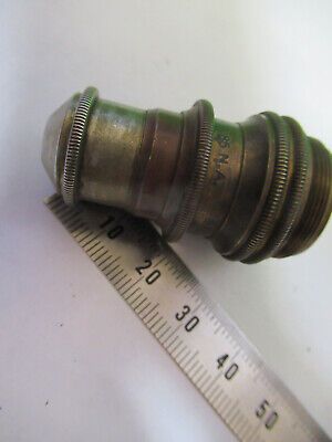 ANTIQUE BRASS BAUSCH LOMB OBJECTIVE MICROSCOPE PART OPTICS AS PICTURED &z9-a-112