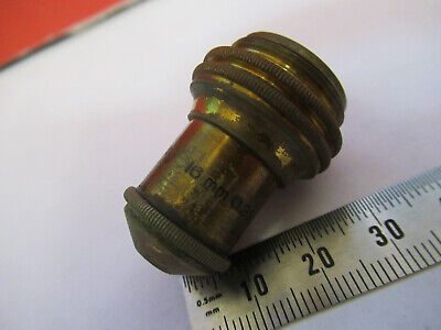 ANTIQUE BRASS BAUSCH LOMB 16mm objective MICROSCOPE PART AS PICTURED  &B3-B-17