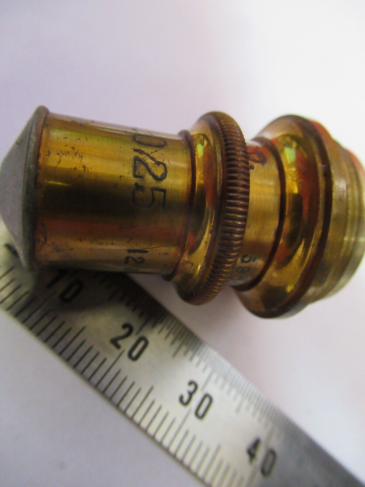 ANTIQUE BRASS SPENCER 16mm OBJECTIVE MICROSCOPE PART AS PICTURED #R3-C-46