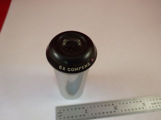 BAUSCH LOMB EYEPIECE COMPENS 5X MICROSCOPE PART OPTICS AS IS &33-A-111