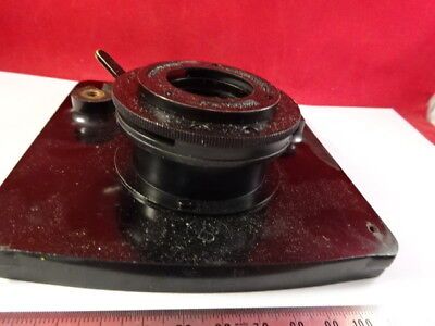 SPENCER AO TABLE STAGE + CONDENSE IRIS MICROSCOPE PART AMERICAN OPTICS &95-11