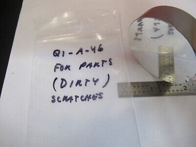 FOR PARTS OPTICAL FLAT MIRROR THICK GLASS scratches OPTICS AS PICTURED #Q1-A-46