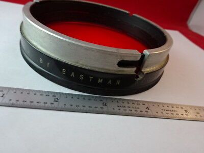 OPTICAL MOUNTED A-RED FILTER GLASS EASTMAN KODAK OPTICS AS IS #50-A-07