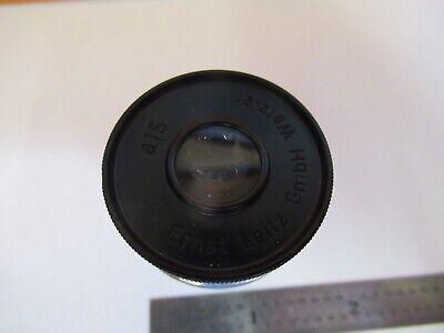 RARE LEITZ WETZLAR GERMANY EYEPIECE a15 OPTICS MICROSCOPE PART AS PIC &85-B-56