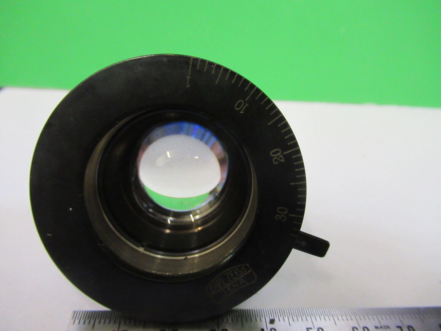 CARL ZEISS GERMANY CONDENSER + IRIS OPTICS MICROSCOPE PART AS PICTURED S2-C-32