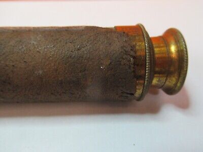 FOR PARTS ANTIQUE BRASS TELESCOPE EXTENDABLE OLD OPTICS AS PICTURED &7B-B-03