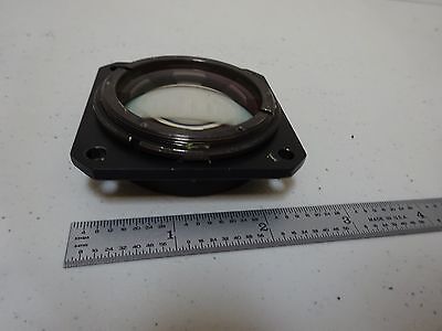 OPTICAL LARGE MOUNTED MIL SPEC CONVEX LENS LASER OPTICS AS IS BIN#D7-E-06