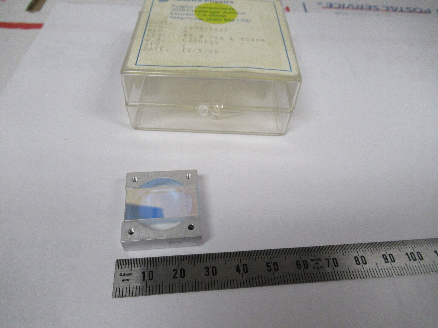 OPTICAL SPECTRA PHYSICS 798 & 808 nm COATED OPTICS AS PICTURED &W6-A-07