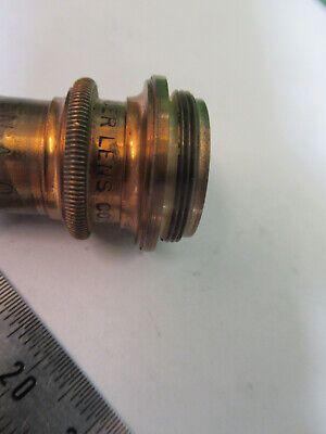 ANTIQUE BRASS SPENCER 12X LENS OBJECTIVE MICROSCOPE PART AS PICTURED &Z9-A-61