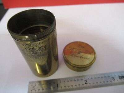 ANTIQUE BRASS HENRY CROUCH LONDON EMPTY OBJECTIVE CANISTER AS PICTURED &Q1-A-06