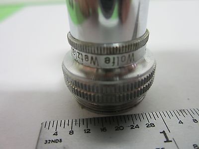 MICROSCOPE PART OBJECTIVE WOLFE WETZLAR GERMANY 10X OPTICS AS IS BIN#Q8-65