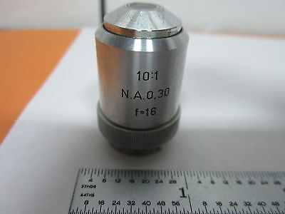 MICROSCOPE PART OBJECTIVE HERTEL KASSEL 10X OPTICS AS IS BIN#K9-46-F