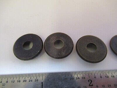 LOT ANTIQUE BRASS CAPS PIECES MICROSCOPE PART as pictured &A4-FT-91