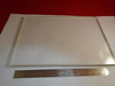 MICROSCOPE PART GLASS STAGE PLATE [chipped corner] OPTICS AS IS &27-A-07