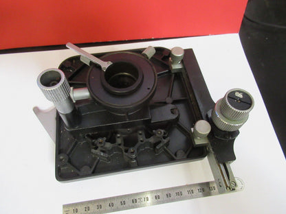 LEITZ WETZLAR GERMANY  XY STAGE CLIP MICROSCOPE PART AS PICTURED H9-B-43